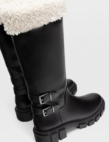 Cizme Stradivarius, negru