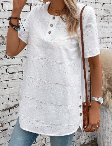 Bluza Emery Rose, alb