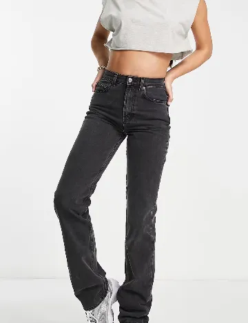 Blugi ASOS, gri Negru