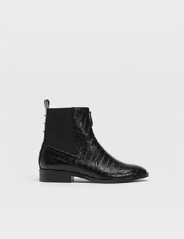 Botine Stradivarius, negru Negru