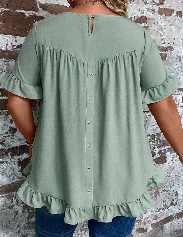 Bluza SHEIN CURVE, verde Verde