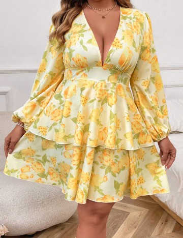 Rochie scurta SHEIN CURVE, mix culori