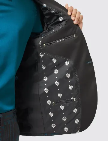 Sacou TWISTED TAILOR, albastru/negru Negru
