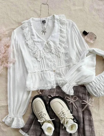Bluza SHEIN, alb Alb