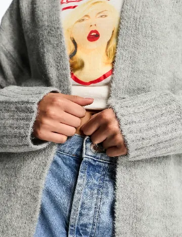 Cardigan ASOS, gri Gri