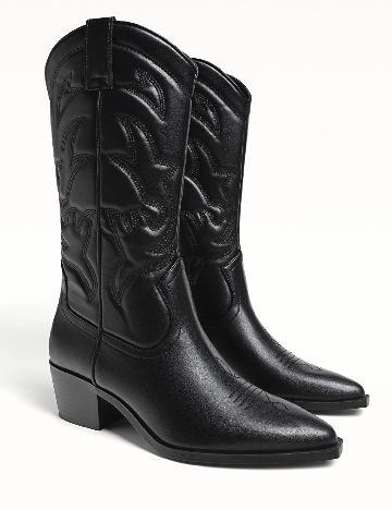 Cizme Stradivarius, negru