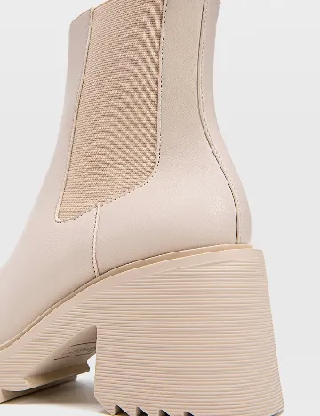 Botine Stradivarius, crem Crem