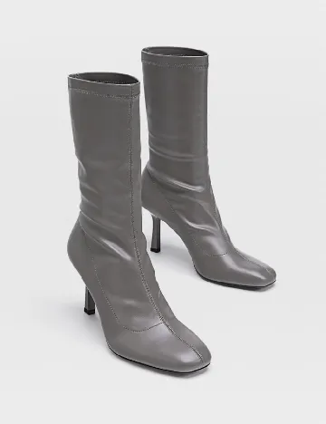 Botine Stradivarius, gri Gri