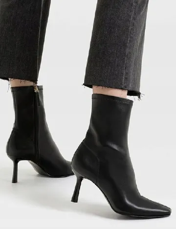 Botine Stradivarius, negru Negru