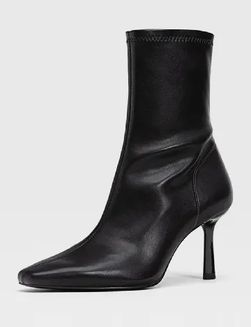 Botine Stradivarius, negru Negru