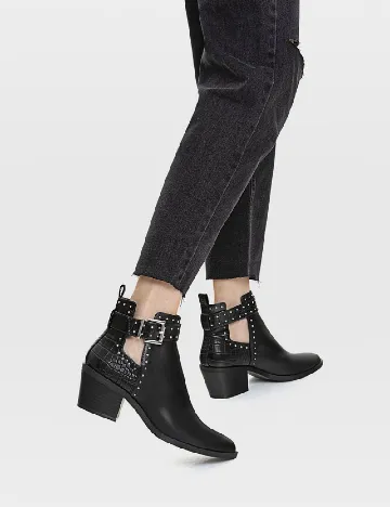 Botine Stradivarius, negru Negru