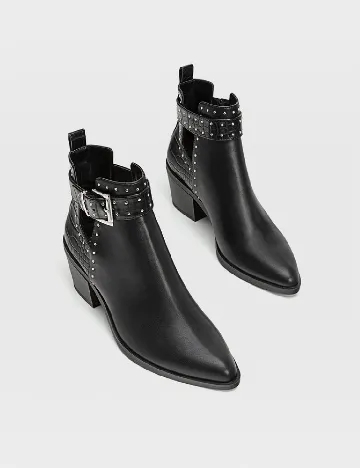 Botine Stradivarius, negru Negru
