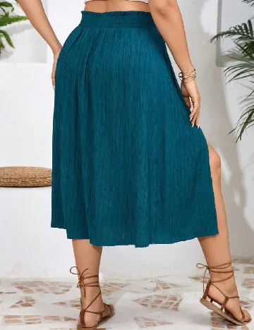 Fusta SHEIN CURVE, turcoaz Albastru