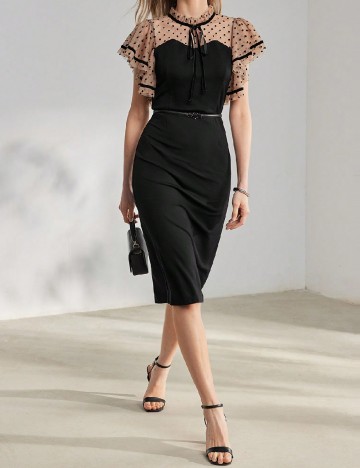 Rochie medie MOTF, negru