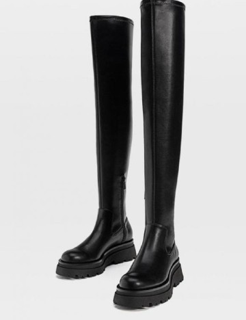 Cizme Stradivarius, negru