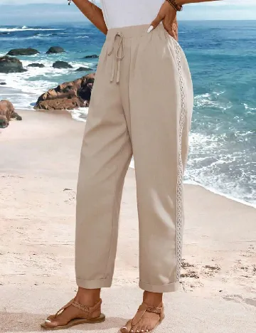 Pantaloni Emery Rose, crem Crem