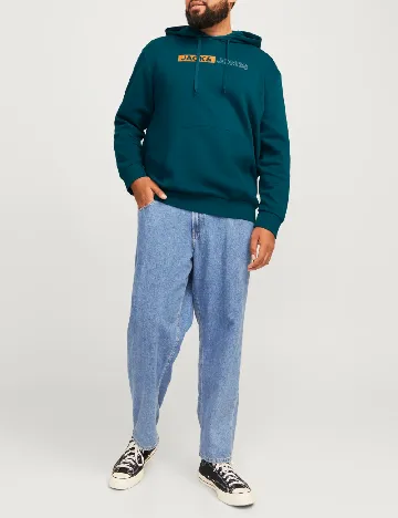 Hanorac Jack&Jones Plus Size Men, turcoaz Verde