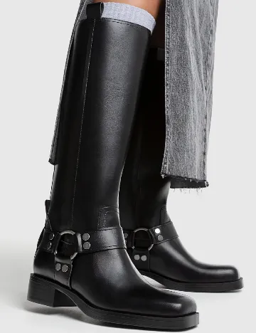 Cizme Stradivarius, negru Negru