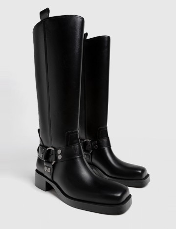Cizme Stradivarius, negru