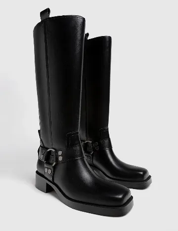 Cizme Stradivarius, negru Negru
