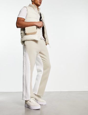 Pantaloni Asos Plus Size Men, alb/crem