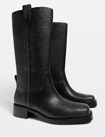Cizme Stradivarius, negru Negru