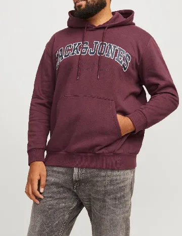 Hanorac Jack&Jones Plus Size Men, grena Rosu