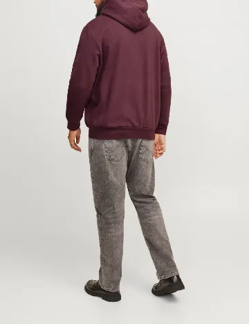Hanorac Jack&Jones Plus Size Men, grena Rosu