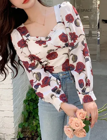 Top Dazy, floral Floral print