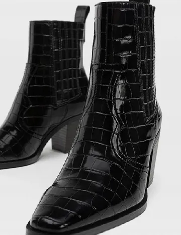 Botine Stradivarius, negru Negru