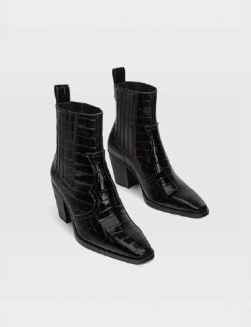 Botine Stradivarius, negru
