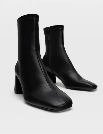Botine Stradivarius, negru Negru
