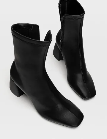 Botine Stradivarius, negru Negru