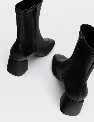 Botine Stradivarius, negru Negru