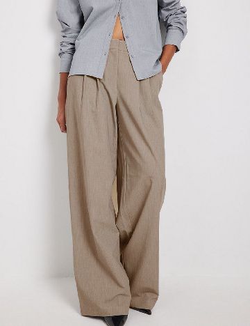 Pantaloni NA-KD, maro