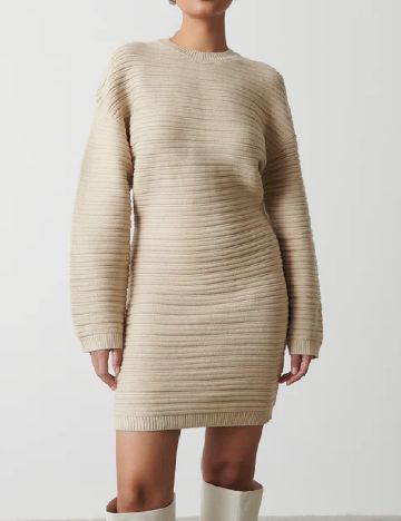 Rochie scurta Pretty Lavish, bej