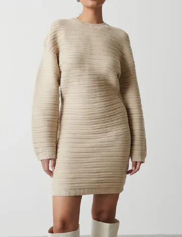 Rochie scurta Pretty Lavish, bej Crem