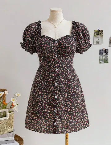Rochie scurta SHEIN CURVE, floral Floral print
