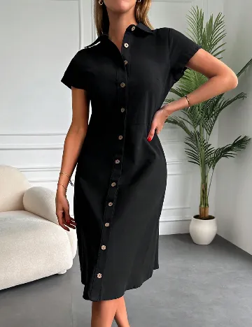Rochie medie Samdan, negru Negru