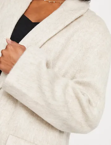 Palton oversize ASOS, crem Crem