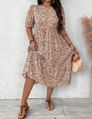Rochie medie SHEIN CURVE, floral Floral print