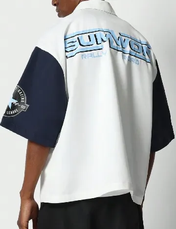 Camasa SUMWON, alb/albastru Alb