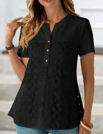 Bluza Emery Rose, negru Negru