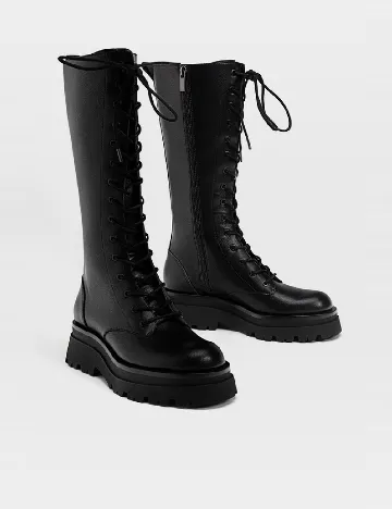 Cizme Stradivarius, negru Negru