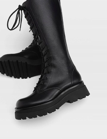 Cizme Stradivarius, negru