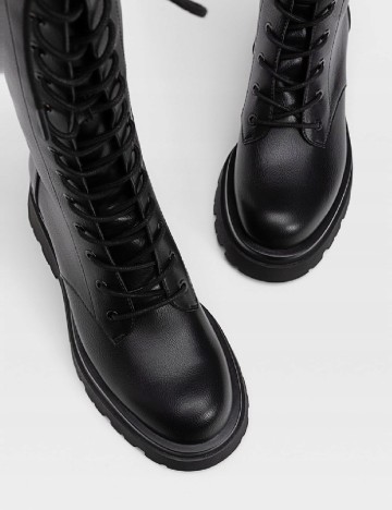 Cizme Stradivarius, negru
