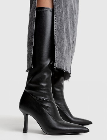 Cizme Stradivarius, negru