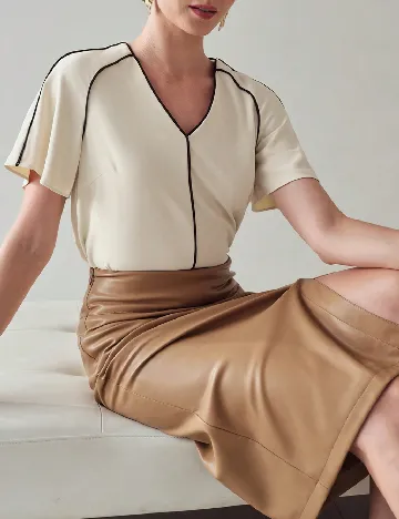 Bluza MOTF, bej Crem