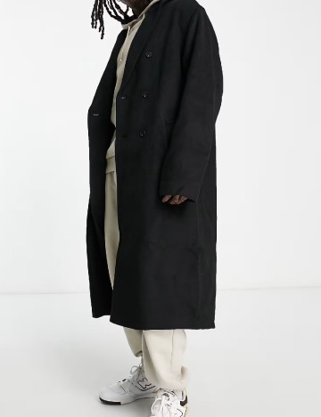 Palton Asos Plus Size Men, negru
