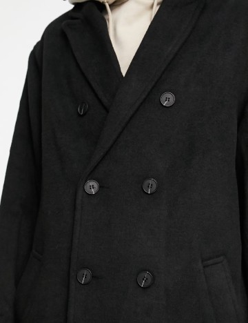 Palton Asos Plus Size Men, negru